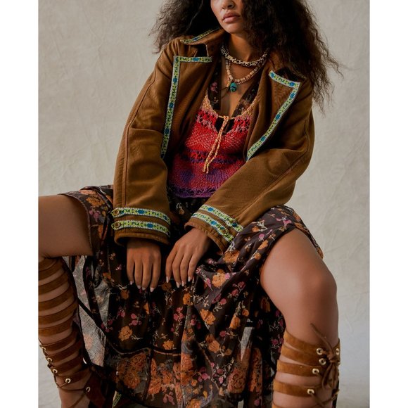 🎉LAST CHANCE🎉 FREE PEOPLE Lysette Maxi Dress / Chocolate Combo - Picture 8 of 10